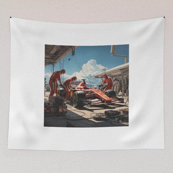 Item preview, Formula one f1 motorsport red car racing race pit stop designed and sold by FrenchsTuck.