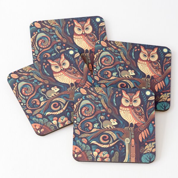 Item preview, Owl and Mouse Art Deco designed and sold by scollins5.