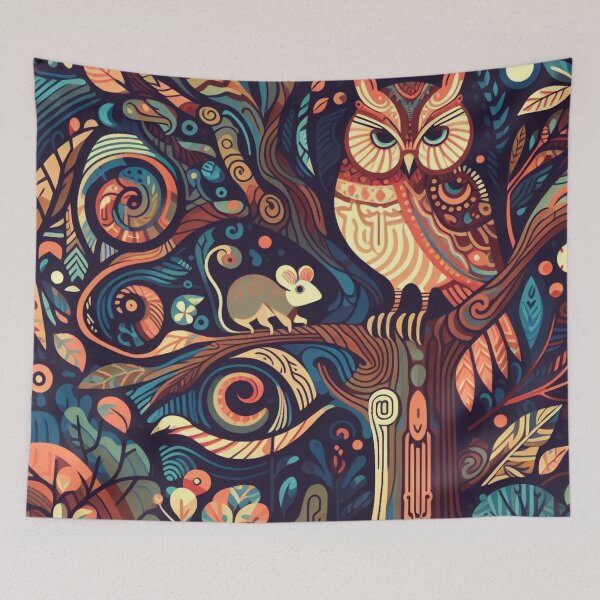 Item preview, Owl and Mouse Art Deco designed and sold by scollins5.