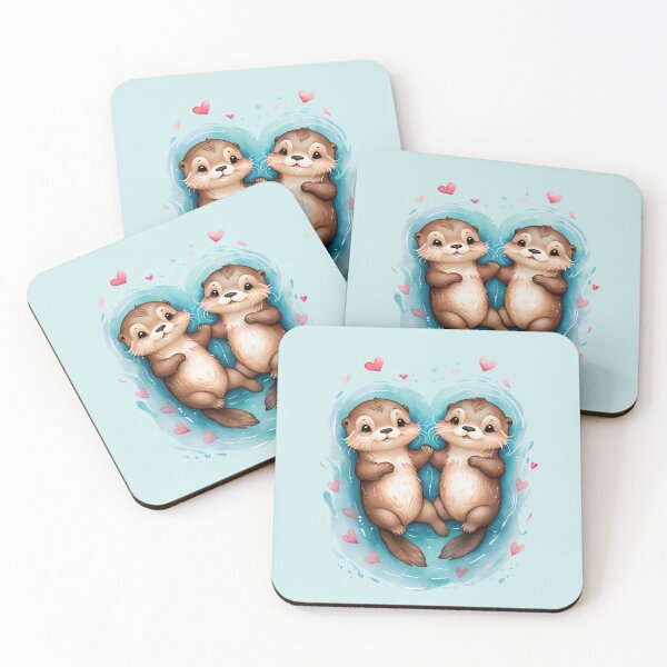 Item preview, Cute Significant Otter Teal Couple Funny Valentines Day designed and sold by Cawaiico.