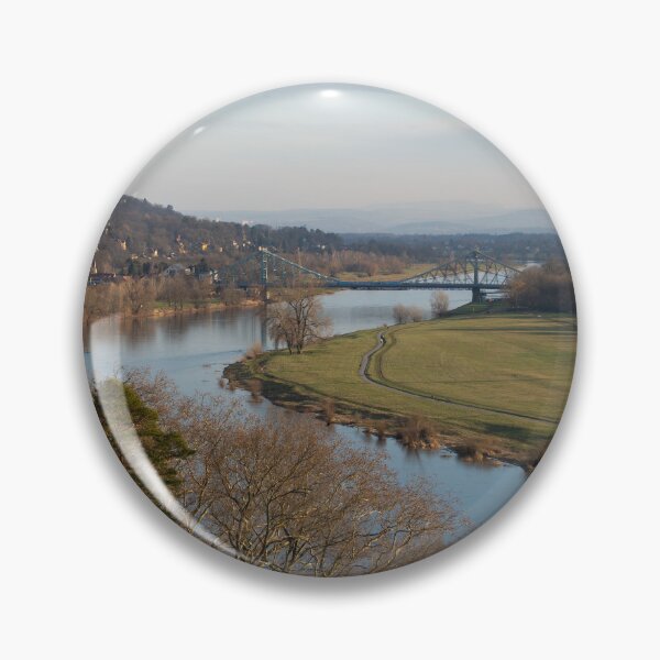 Item preview, Elbe meadows and the bridge called Blaues Wunder in Dresden designed and sold by Heidemüllerin.