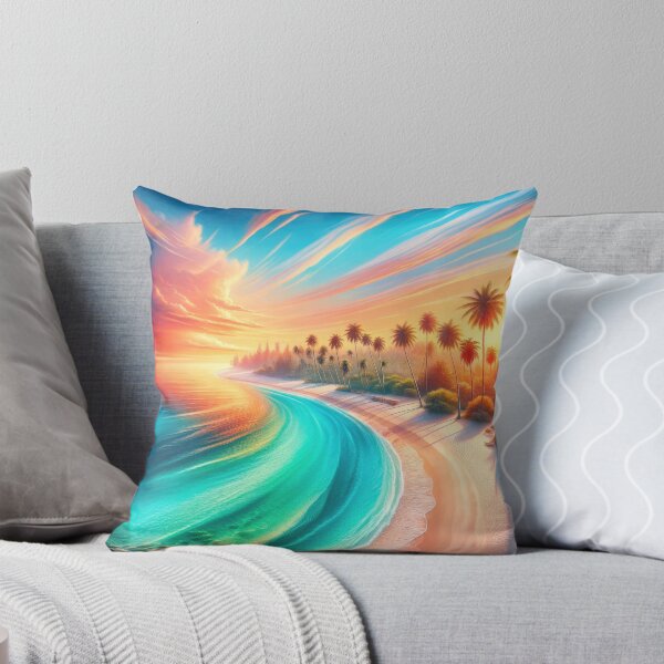 Item preview, Sunset Serenade: Palm Tree Shadows on the Shore designed and sold by GoBeyondChannel.