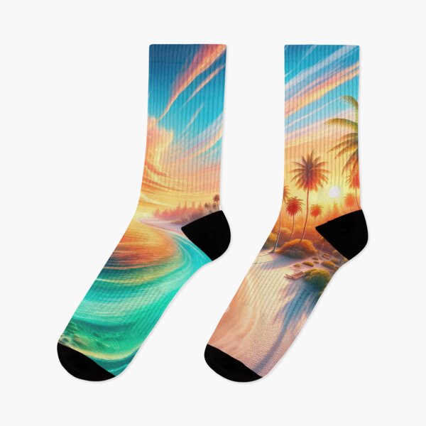 Item preview, Sunset Serenade: Palm Tree Shadows on the Shore designed and sold by GoBeyondChannel.
