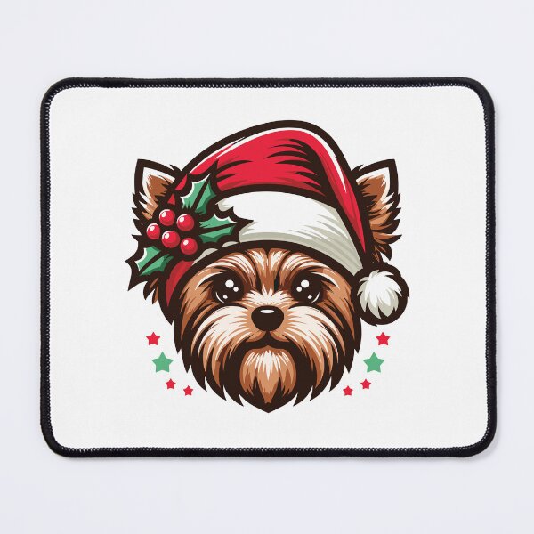 Artikelvorschau, Yorkie-Hund mit Weihnachtsmütze entworfen und verkauft von Arterx.