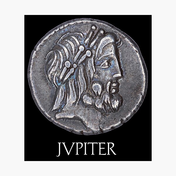 Item preview, Jupiter God Portrait with Name designed and sold by OptimoPrincipi Roman Coins.