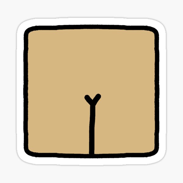 Square Butt Sticker Sticker