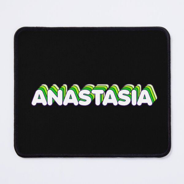 Item preview, Green Layers Anastasia Name Label (Black) designed and sold by NormadWorld.
