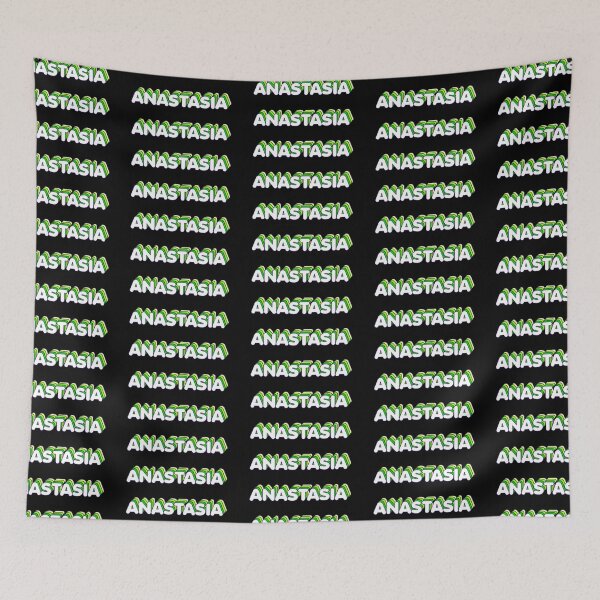 Item preview, Green Layers Anastasia Name Label (Black) designed and sold by NormadWorld.