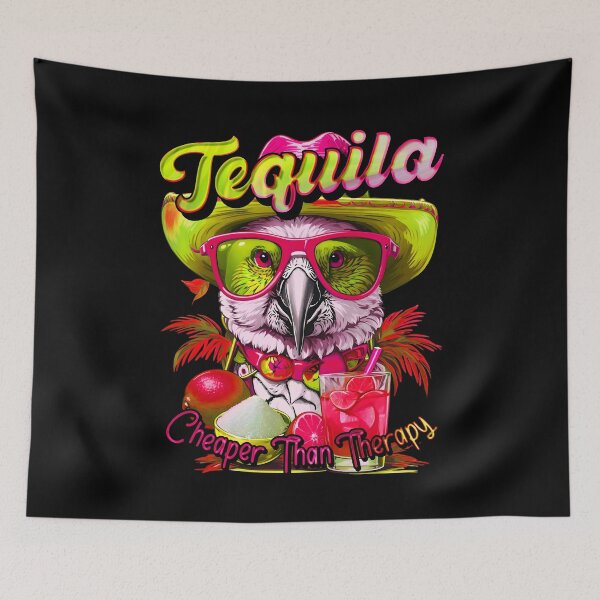 Item preview, Tequila Cheaper Than Therapy Summer Parrot designed and sold by MindWave THC.