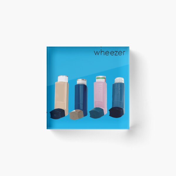 Item preview, Wheezer Blue Album (Weezer but they're actual Asthma Puffers) designed and sold by superraddd.