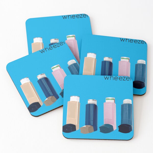 Item preview, Wheezer Blue Album (Weezer but they're actual Asthma Puffers) designed and sold by superraddd.