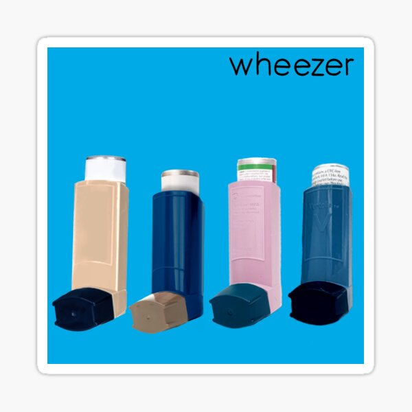 Item preview, Wheezer Blue Album (Weezer but they're actual Asthma Puffers) designed and sold by superraddd.