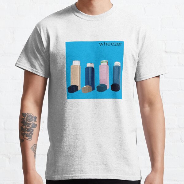 Item preview, Wheezer Blue Album (Weezer but they're actual Asthma Puffers) designed and sold by superraddd.