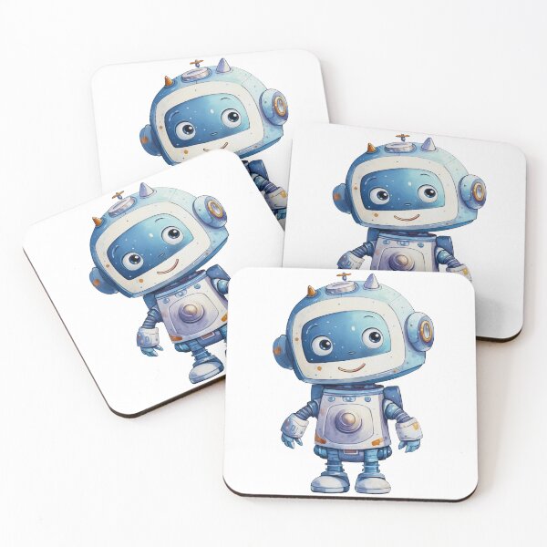Item preview, Retro Blue Robot  designed and sold by ZenEvoke.