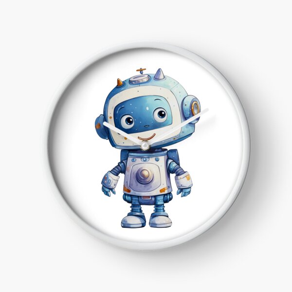 Item preview, robot azul retro designed and sold by ZenEvoke.