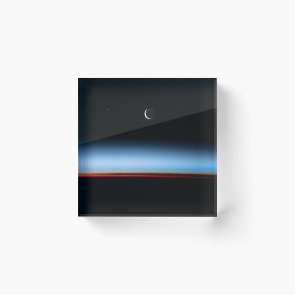 Item preview, STK205028S-A crescent moon hovering above an orbital sunset. designed and sold by StocktrekImages.
