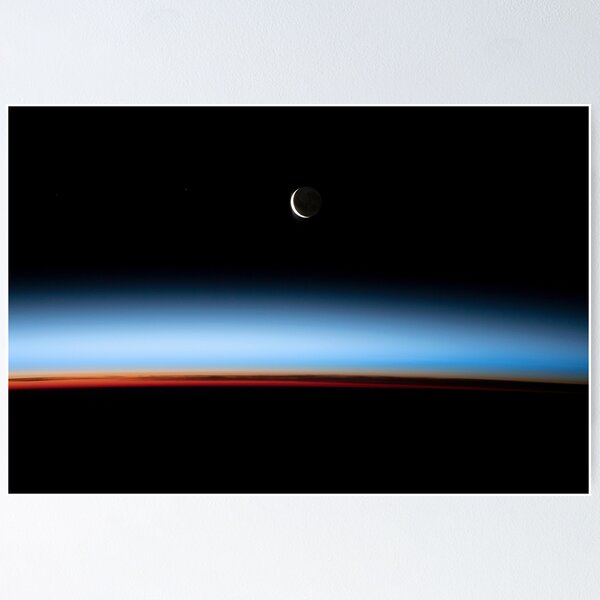 Item preview, STK205028S-A crescent moon hovering above an orbital sunset. designed and sold by StocktrekImages.