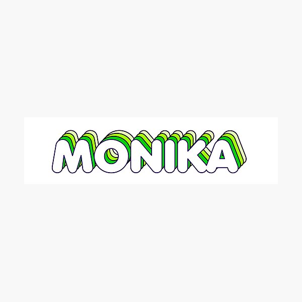 Artikelvorschau, Grüne Schichten Monika-Namensschild entworfen und verkauft von NormadWorld.