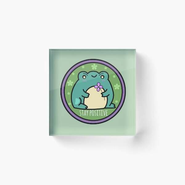 Item preview, Stay positive frog  designed and sold by Quacktails.