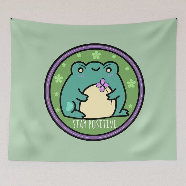 Item preview, Stay positive frog  designed and sold by Quacktails.