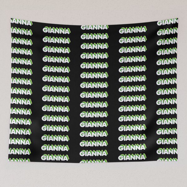 Item preview, Green Layers Gianna Name Label (Black) designed and sold by NormadWorld.