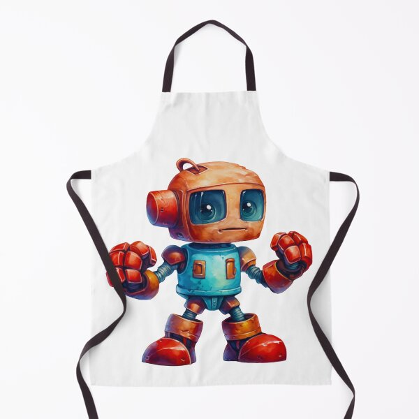 Item preview, Robot retro rojo y azul designed and sold by ZenEvoke.