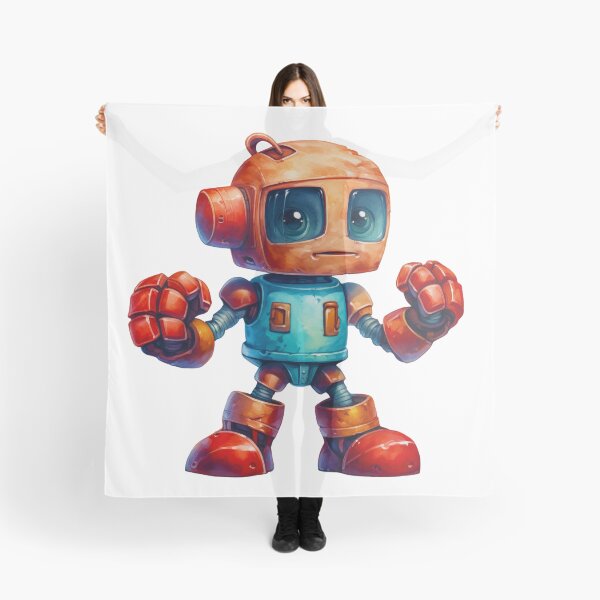 Item preview, Robot retro rojo y azul designed and sold by ZenEvoke.