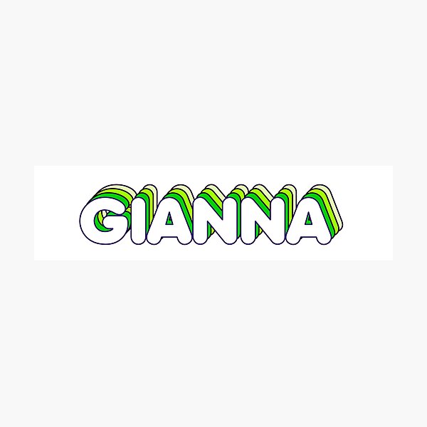 Item preview, Green Layers Gianna Name Label  designed and sold by NormadWorld.