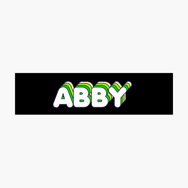 Item preview, Green Layers Abby Name Label (Black) designed and sold by NormadWorld.
