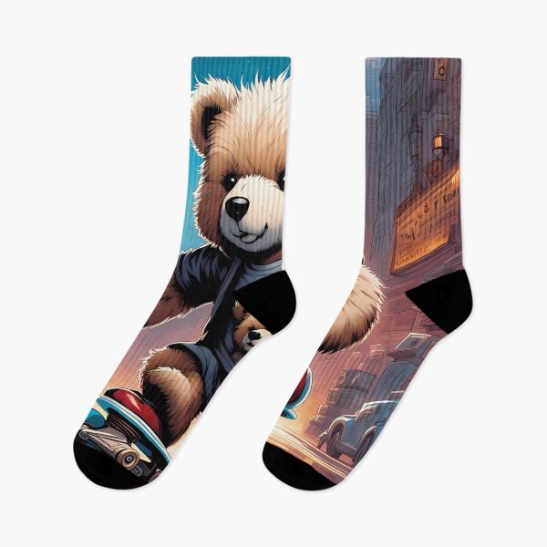 Artikelvorschau, Teddy auf Rollschuhen entworfen und verkauft von Colin Bentham.