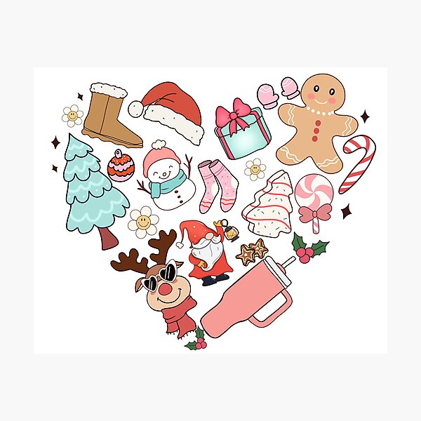 Item preview, Heartfelt Holiday Cheer/ Christmas theme design for t shirts/ stickers/ bags designed and sold by mbarts85.