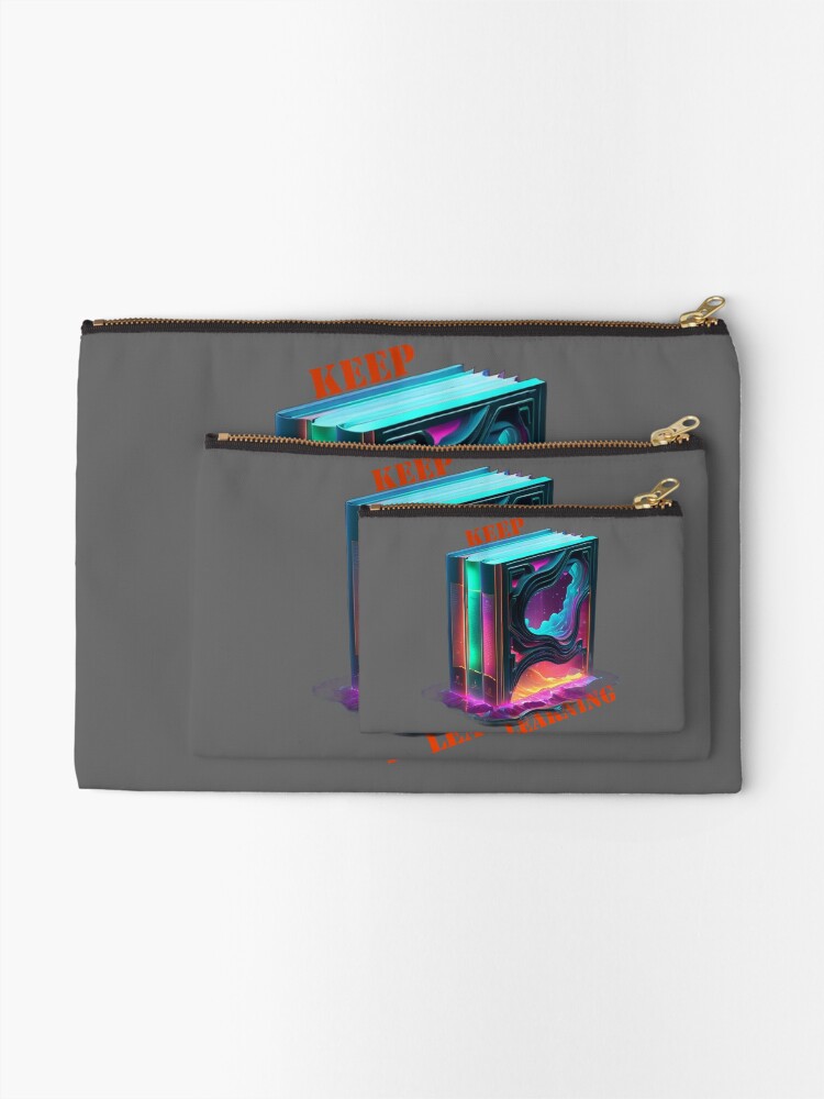 Thumbnail 2 of 4, Zipper Pouch, Keep Learning designed and sold by DesignPrePress.
