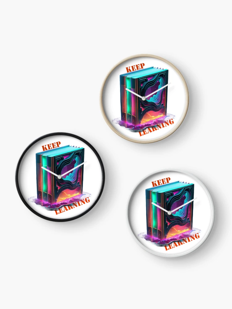 Thumbnail 3 of 4, Clock, Keep Learning designed and sold by DesignPrePress.