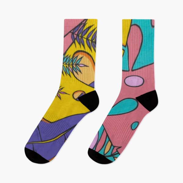 Item preview, Tropical Sunset Cute Colourful Home Decor Original Art Print designed and sold by Michaela Cernejova.