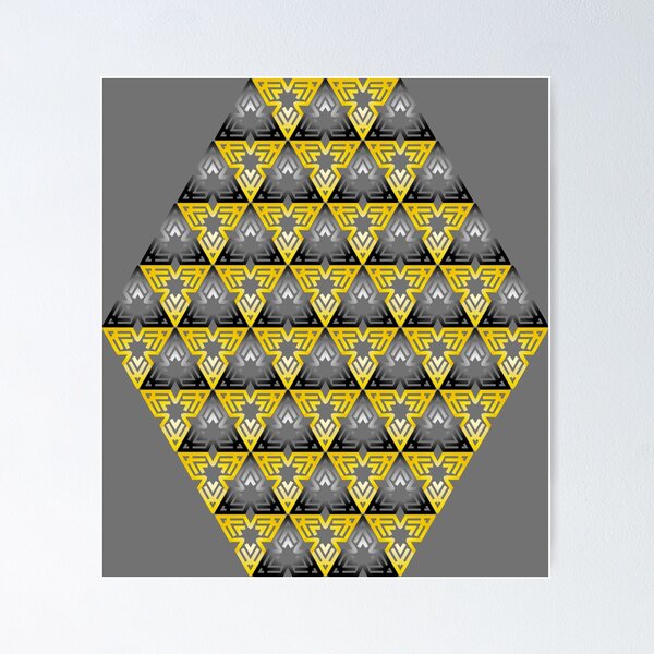 Item preview, Moderno - Triángulos de negro y amarillo designed and sold by BorisBurakov.