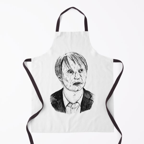 Item preview, Poor Mad Mikkelsen Black Portrait Pen Drawing Transparent designed and sold by surmind.