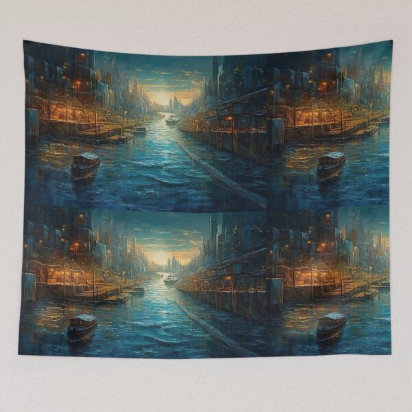 Item preview, Unique Landscapes Oil Painting Beautiful Cityscapes Exclusive Artwork A418-01 designed and sold by MPCFICTION.