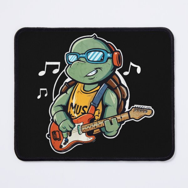 Item preview, Turtle enjoying playing a guitar designed and sold by NotesForMusic.