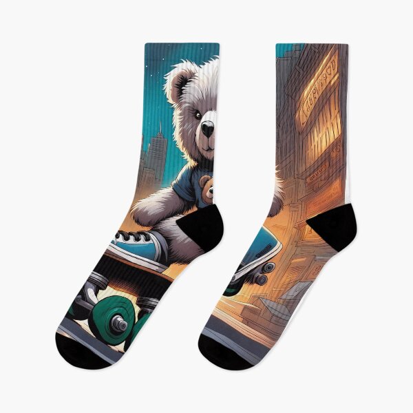Artikelvorschau, Teddy auf Rollschuhen entworfen und verkauft von Colin Bentham.
