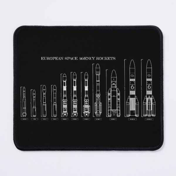 Item preview, European Space Agency Rockets - White Stencil (No Background) designed and sold by BGALAXY.