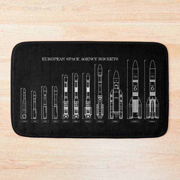 Item preview, European Space Agency Rockets - White Stencil (No Background) designed and sold by BGALAXY.