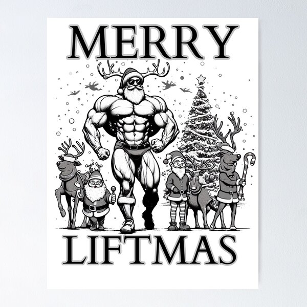 Item preview, Merry Liftmas - Fitness Lover Christmas Gift designed and sold by GalaxyGraffiti.