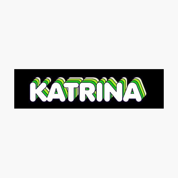 Item preview, Green Layers Katrina Name Label (Black) designed and sold by NormadWorld.