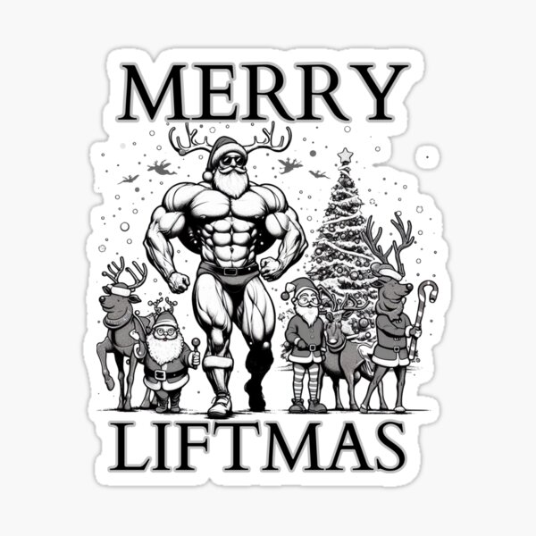 Item preview, Merry Liftmas - Fitness Lover Christmas Gift designed and sold by GalaxyGraffiti.