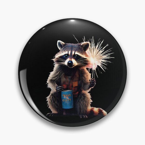 Item preview, Happy New Year Raccoon Fireworks designed and sold by Aquillashop.