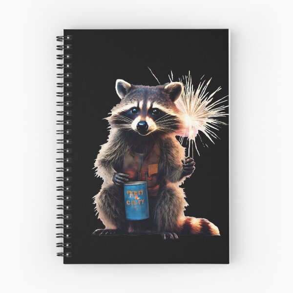 Item preview, Happy New Year Raccoon Fireworks designed and sold by Aquillashop.