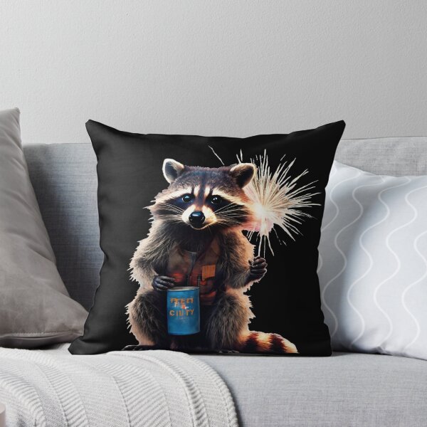 Item preview, Happy New Year Raccoon Fireworks designed and sold by Aquillashop.
