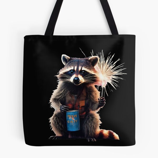 Item preview, Happy New Year Raccoon Fireworks designed and sold by Aquillashop.