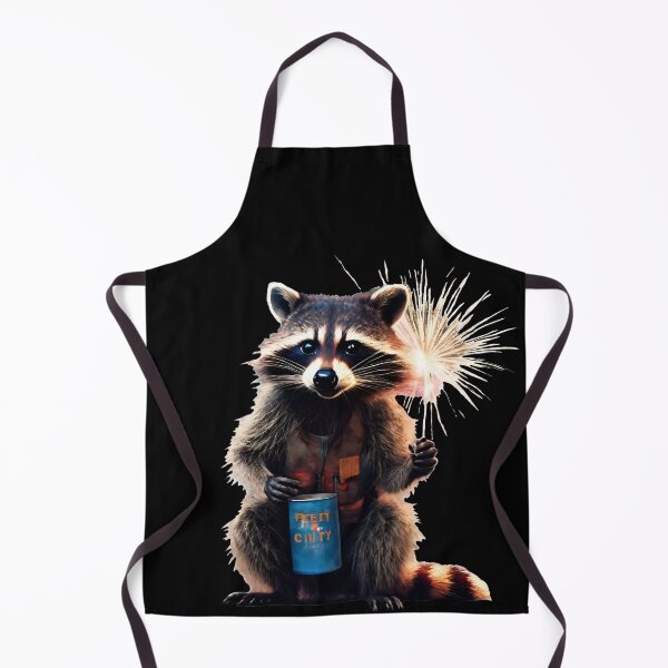 Item preview, Happy New Year Raccoon Fireworks designed and sold by Aquillashop.
