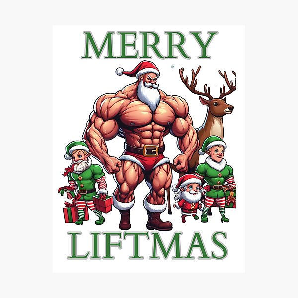 Item preview, Merry Liftmas - Fitness Lover Christmas Gift designed and sold by GalaxyGraffiti.